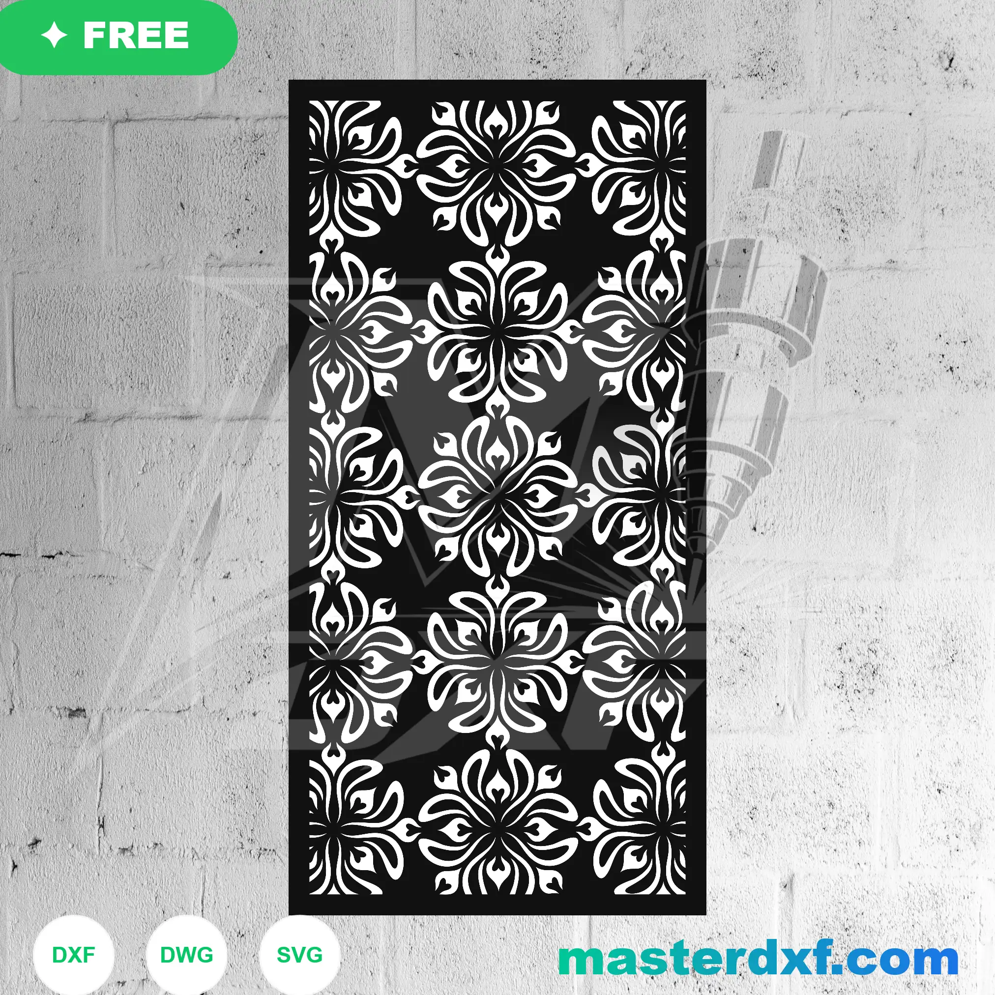 Ornate Baroque Mashallah Calligraphy Medallion DXF File
